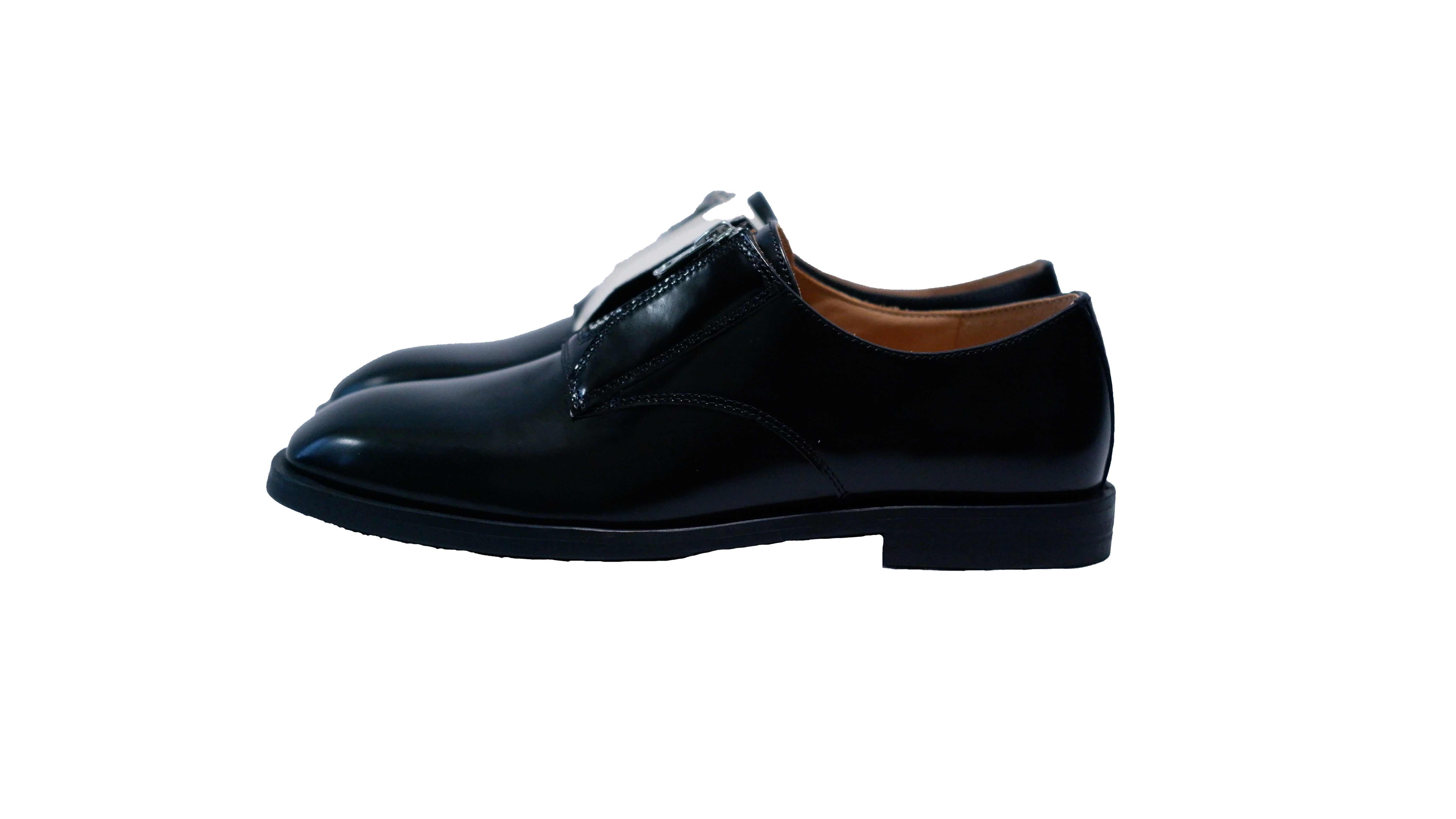 "Annie Hall" Women's Asymmetric Black Leather Loafers