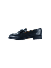 "Paradox Loafer" Women's Asymmetric Leather Loafers in Black